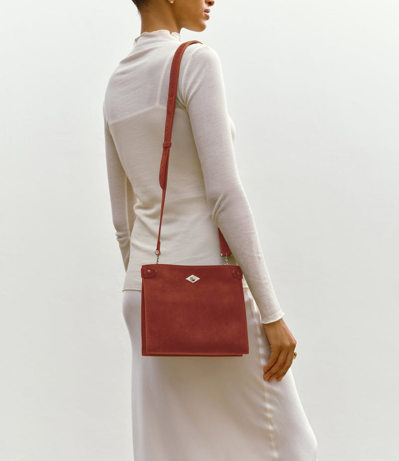 Stowaway Crossbody Nubuck Rust