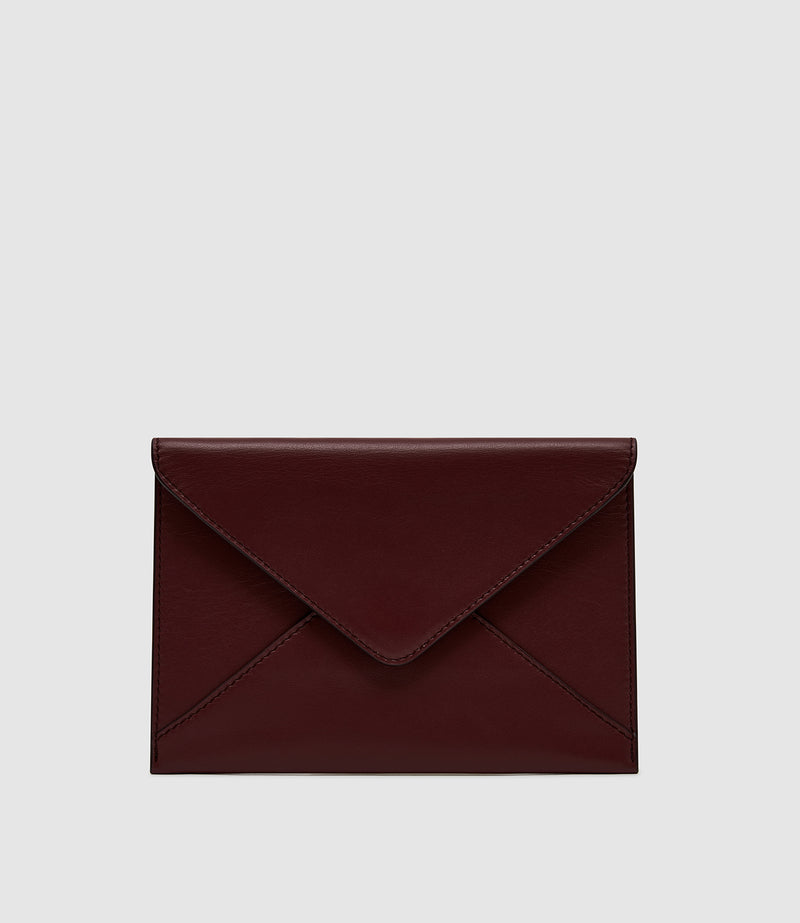 Métier x Gohar World A6 Envelope Smooth Calfskin Wine with Orange