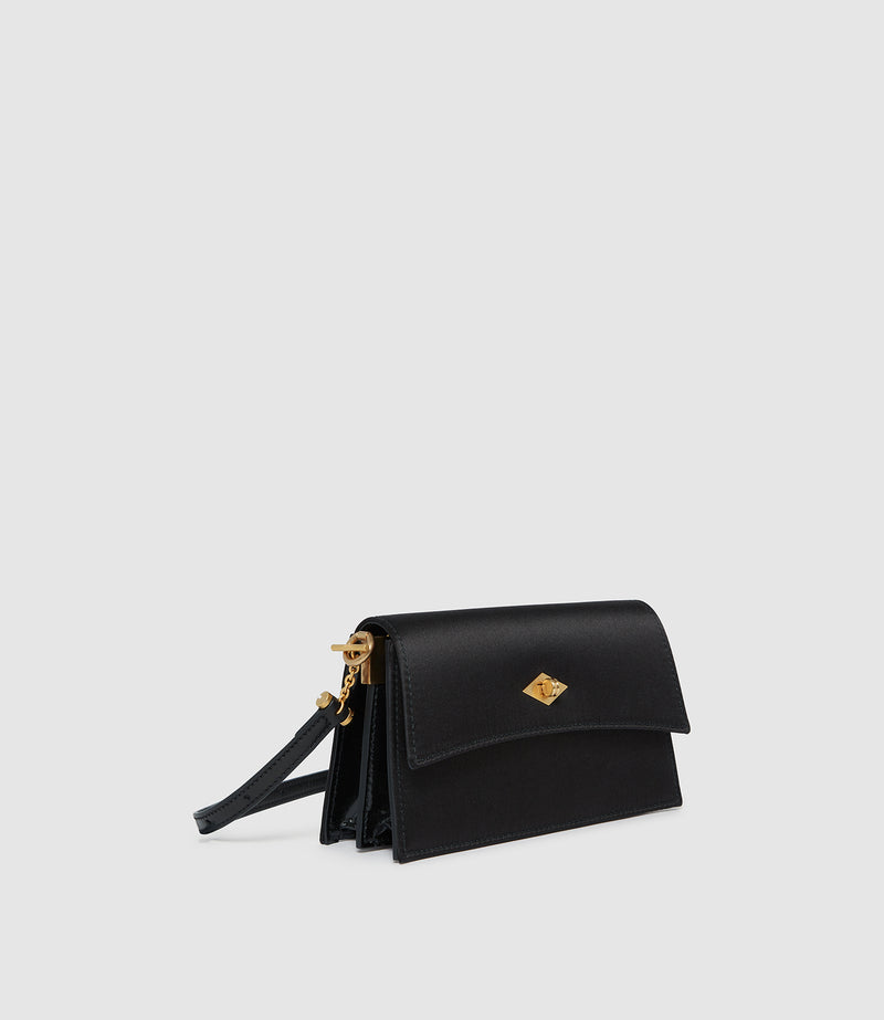 Roma Mini Silk Satin Black