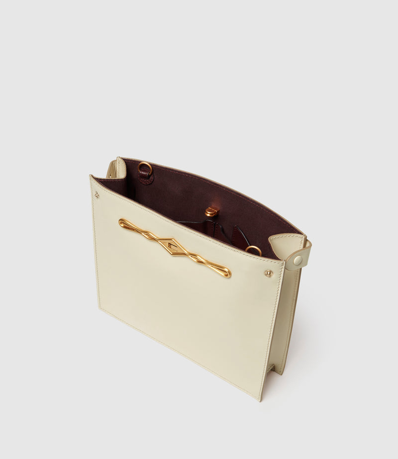 Fernando Jorge | Métier Stowaway Glossy Calfskin White Sand