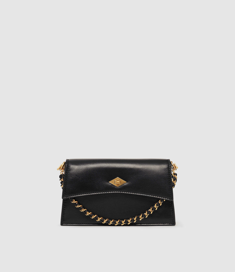 Small Chain Strap Elvis Black with Gold Hardware