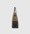 Mariner Zippered Tote Military Twill Khaki with Cacao