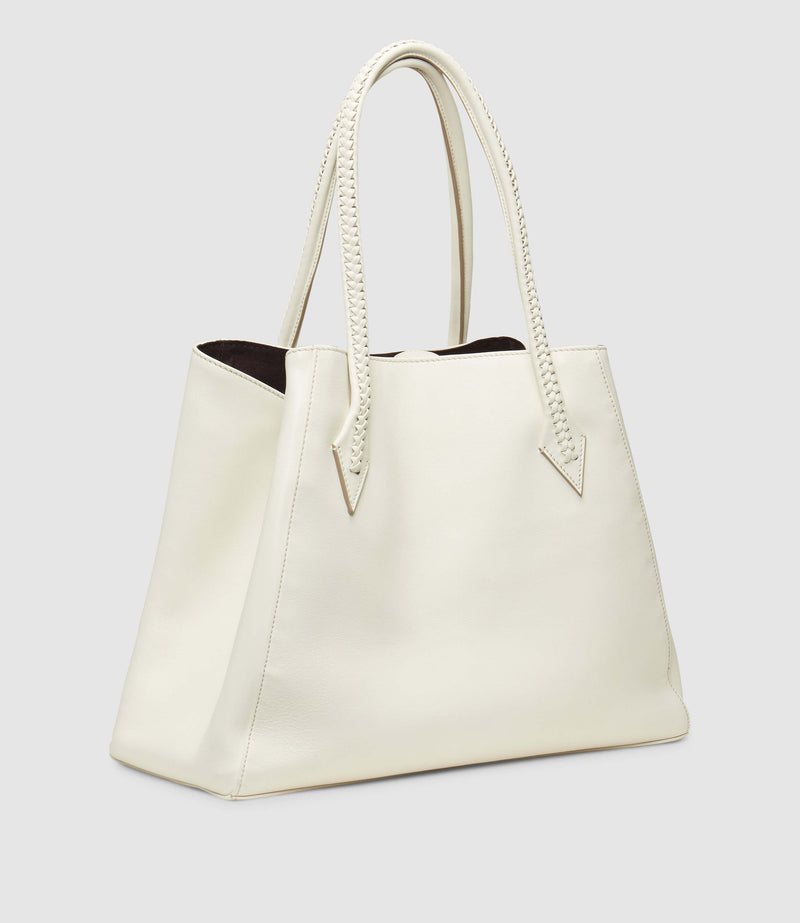 Perriand Collapsible Cabas Smooth Calfskin White Sand