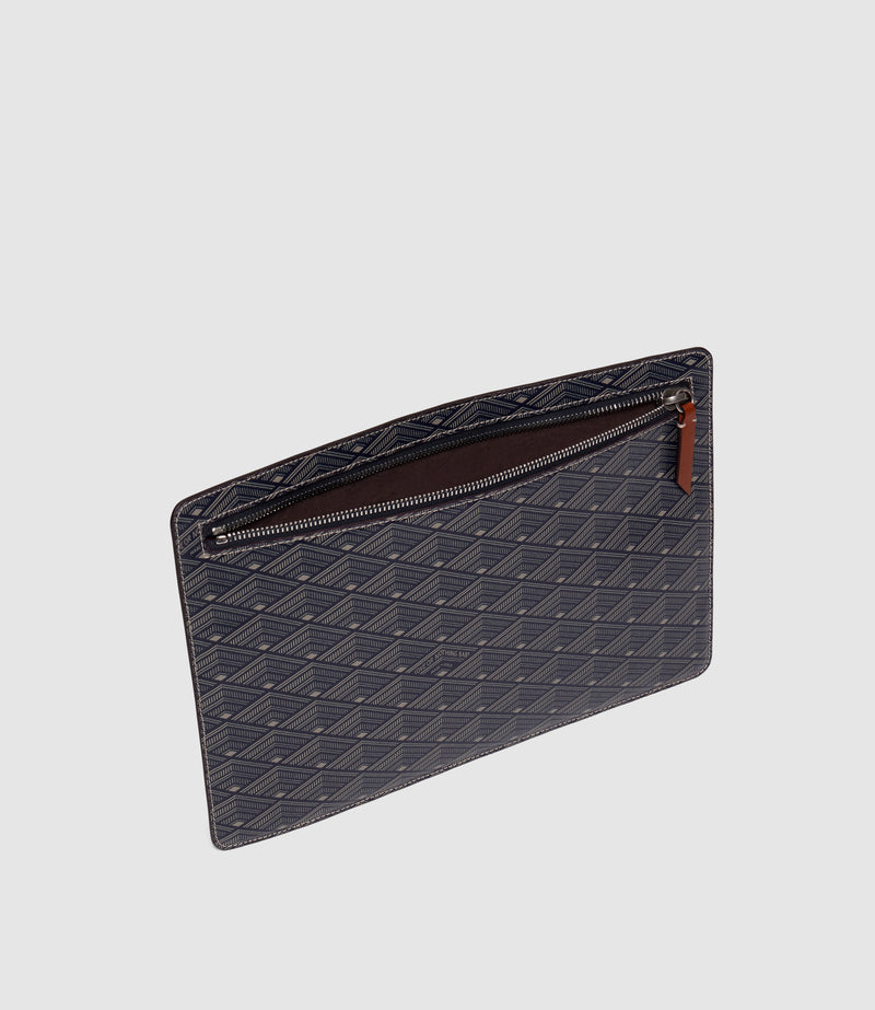 Medium Currency Wallet Signature Canvas Navy and Light