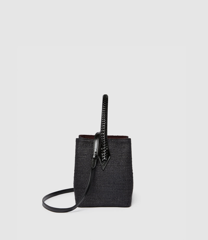 Vérité Mini Bouclé Black with Glossy Calfskin Black