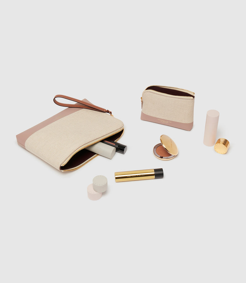 Westman Atelier By Métier Midi Makeup Pouch Herringbone