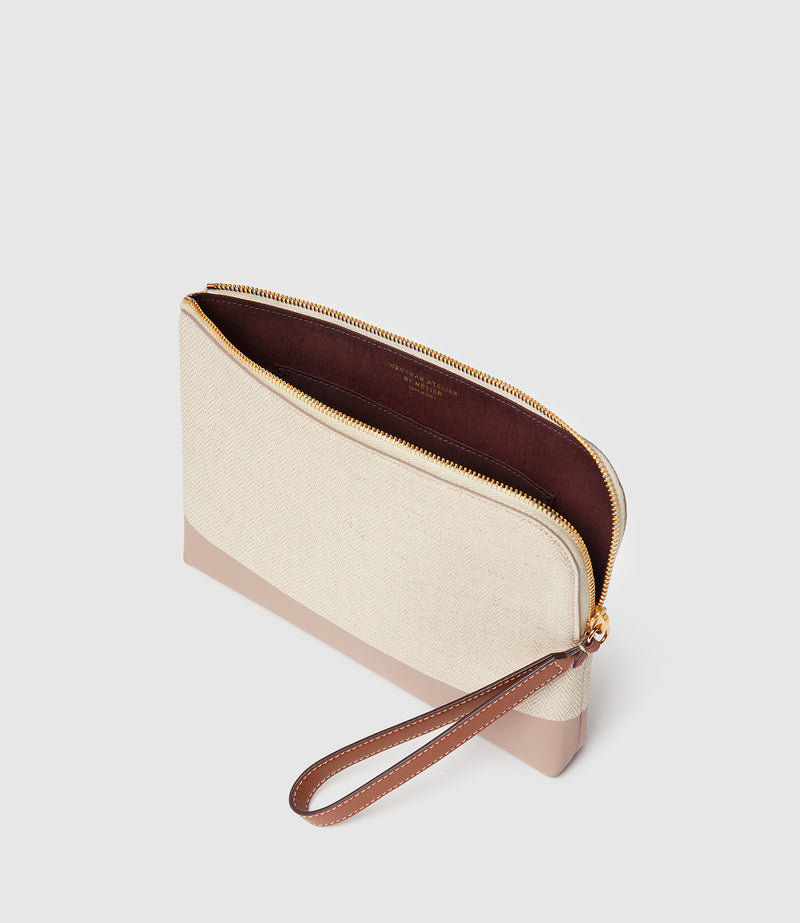 Westman Atelier By Métier Midi Makeup Pouch Herringbone