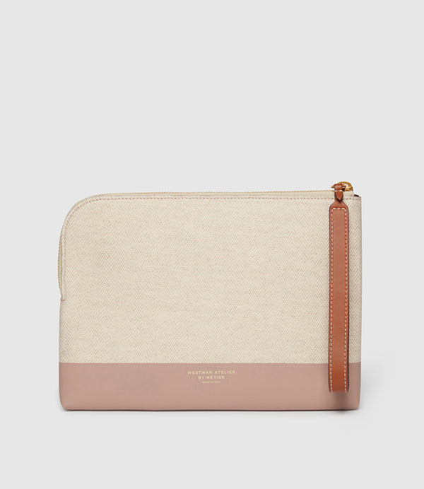 Westman Atelier By Métier Midi Makeup Pouch Herringbone