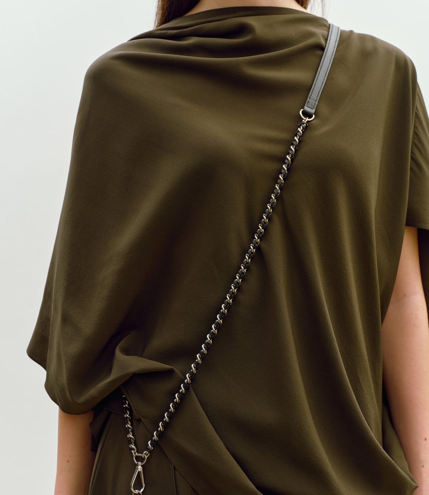 Crossbody Chain Phone Strap Elvis Black with Silver