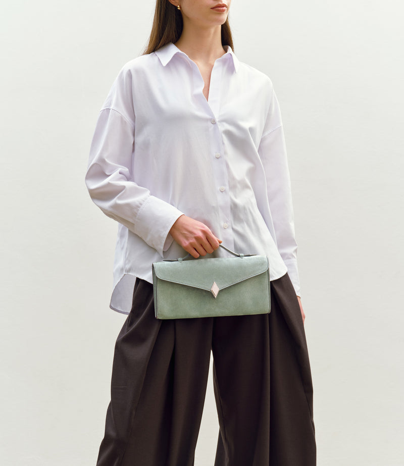 Edge Clutch Suede Terra