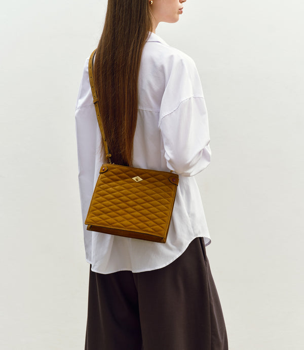 Stowaway Crossbody Buttery Suede Diamond Quilt Marrakech