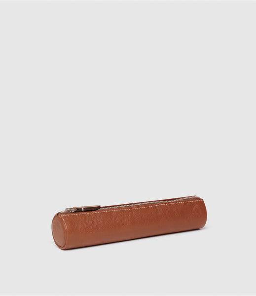 thumbnail image 2 of Leather Pencil Case Zipper Maruse Pencil Case - Italian Grained Leather - India Leather Zipper Pouch 2 of 14