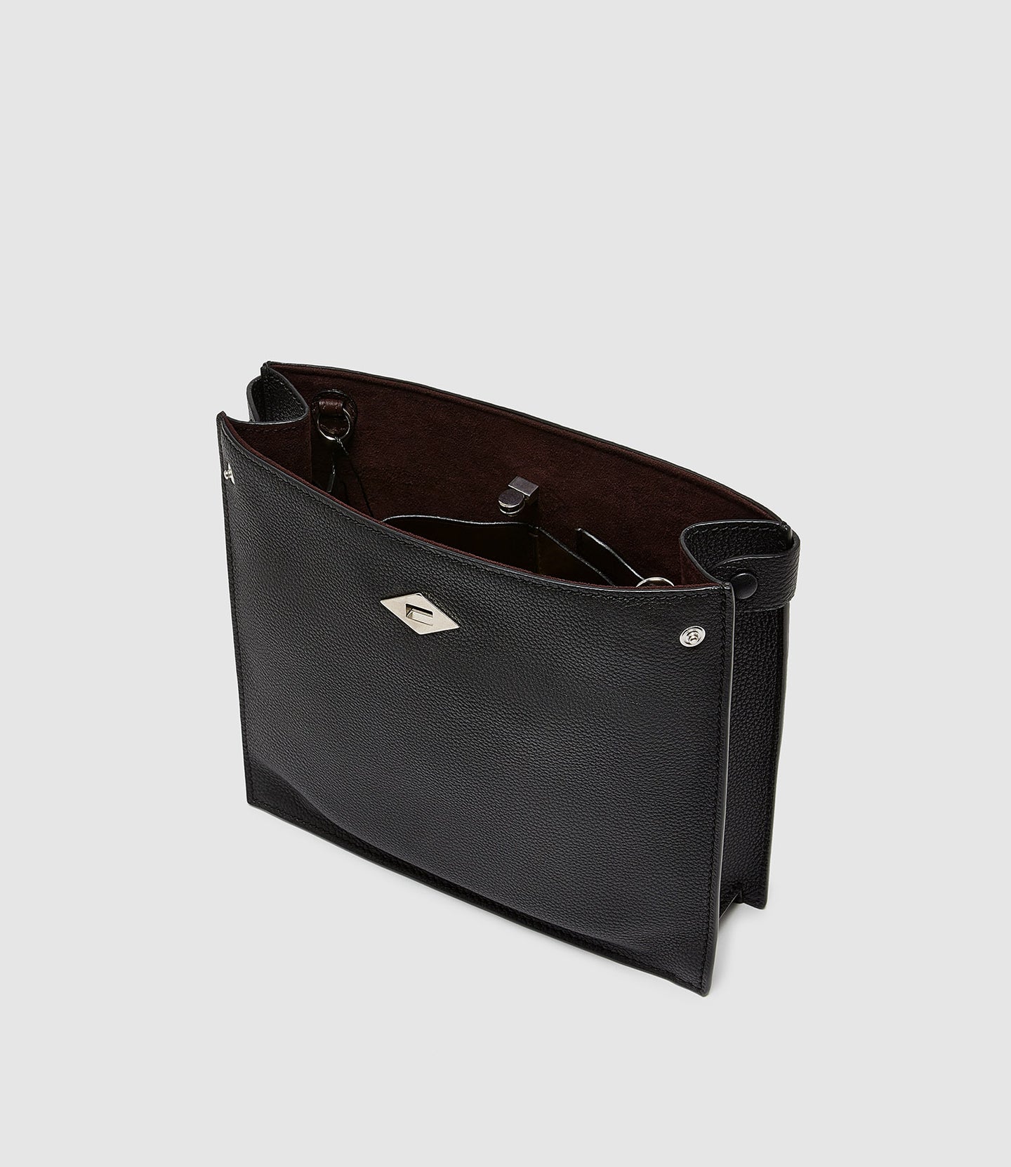 Stowaway Crossbody Soft Grain Leather Black