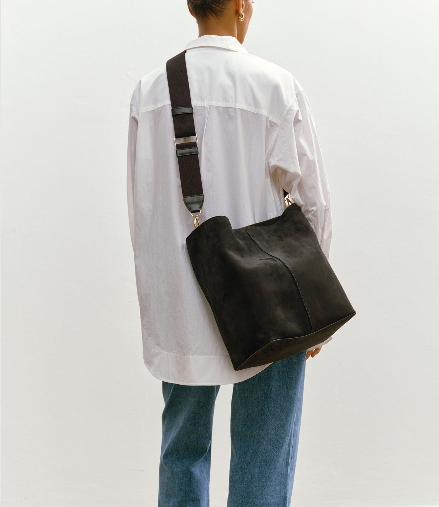 Webbing Strap Black With Gold Hardware