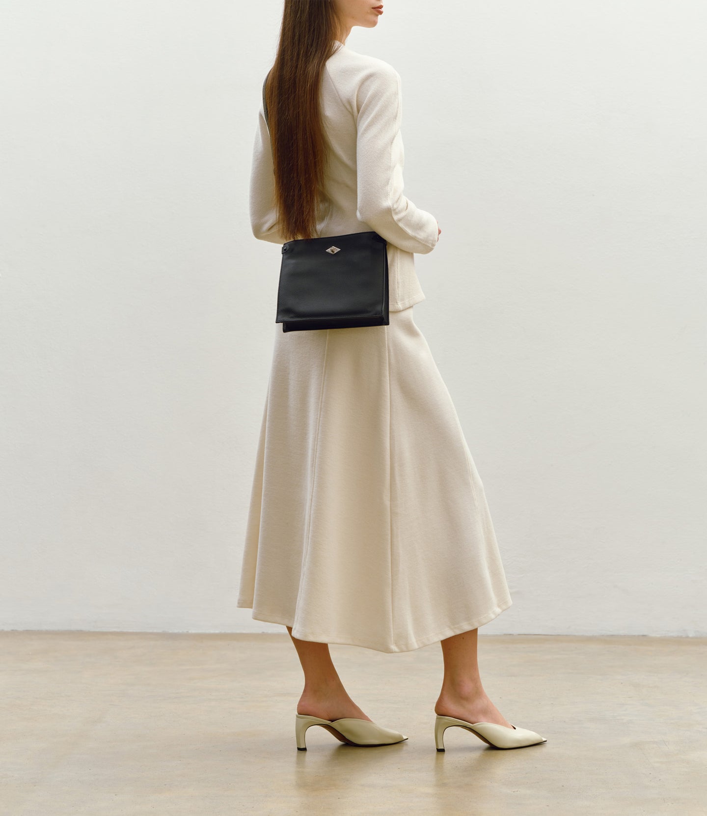 Stowaway Crossbody Soft Grain Leather Black