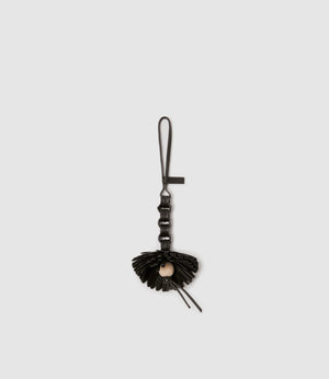 Aquilone Flower Charm Smooth Calfskin Black