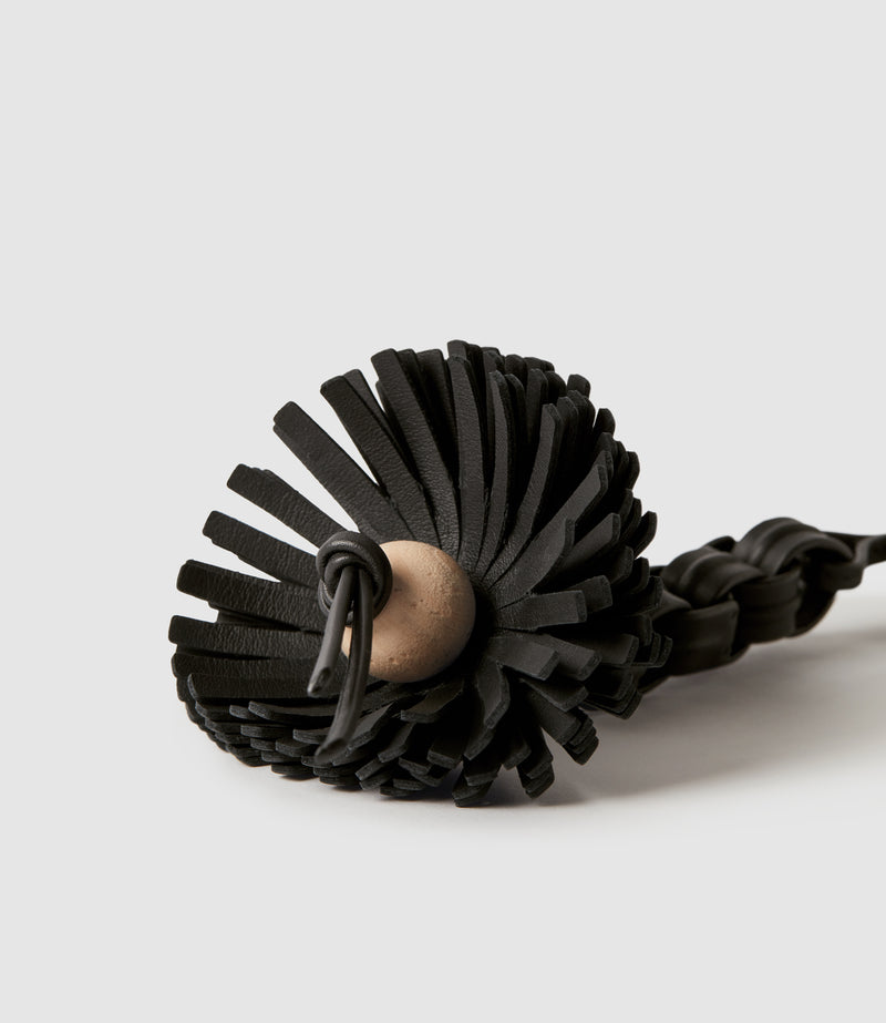 Aquilone Flower Charm Smooth Calfskin Black
