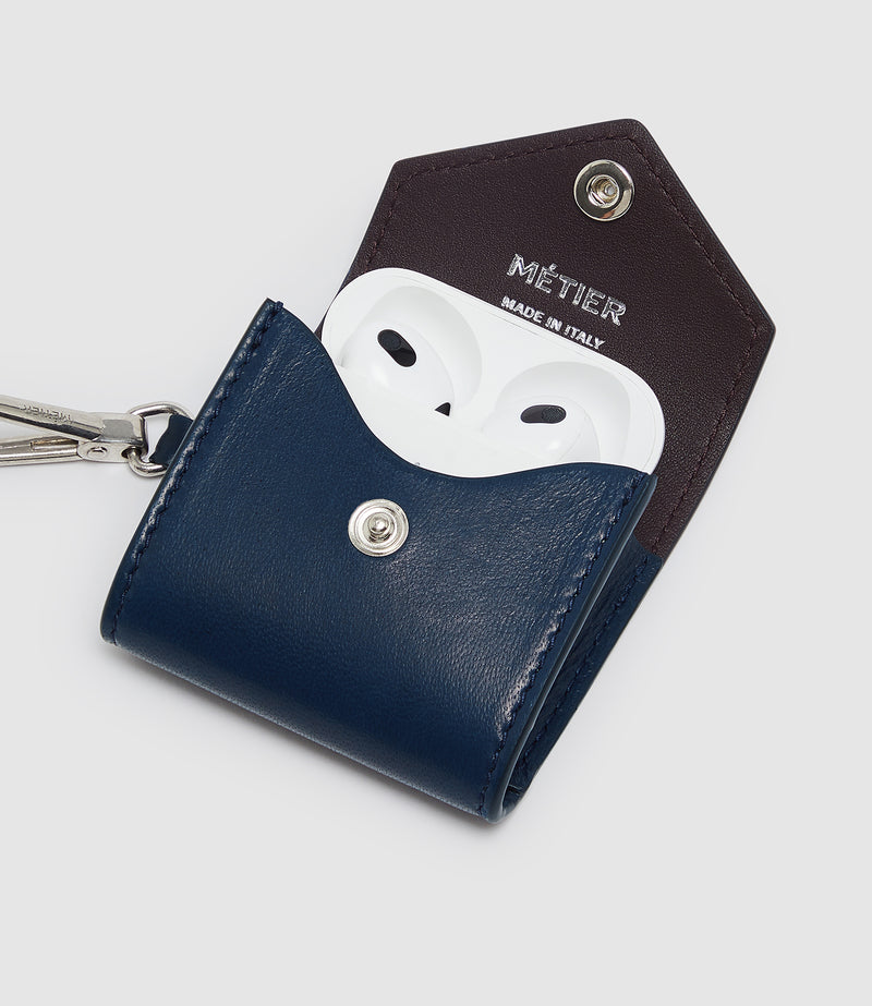 Airpods Case Buttery Nappa Sapphire