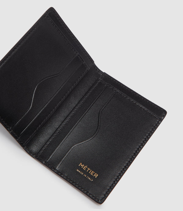 Bifold Cardholder Silky Calfskin Black