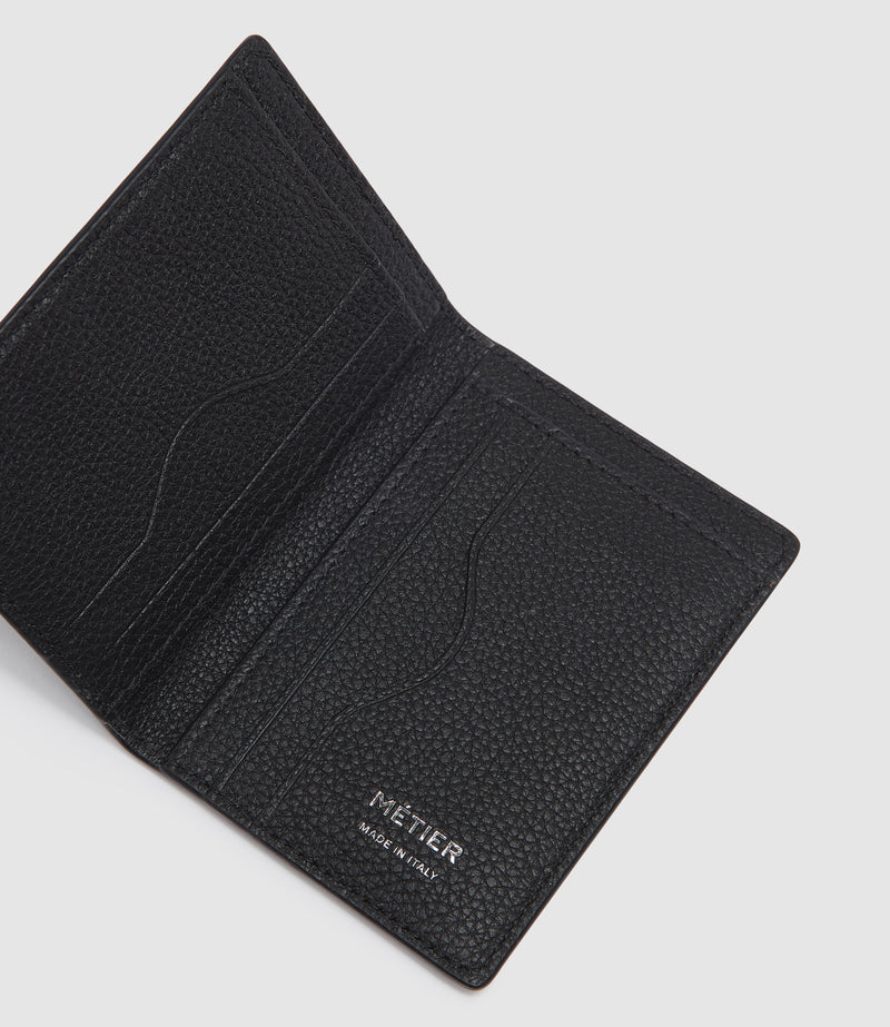 Bifold Cardholder Pebble Grain Black