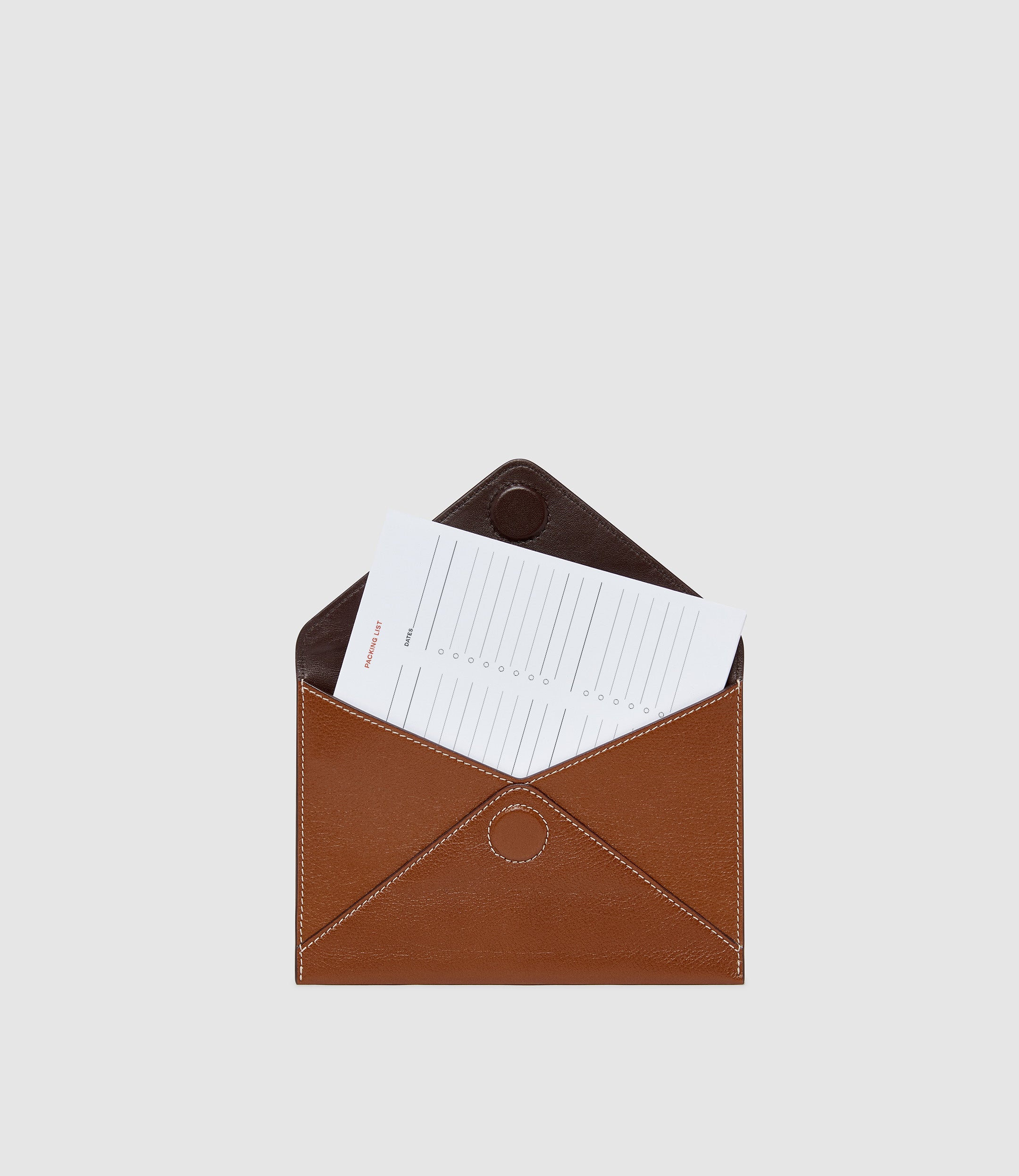 Handmade Italian Buffalo A6 Envelope Cognac | Métier