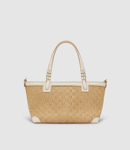 Cala 21 Woven Sahara With Smooth Calfskin White Sand | Métier