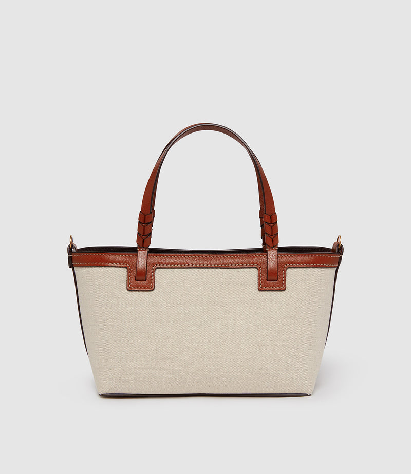 Cala 21 Natural Linen with Cognac