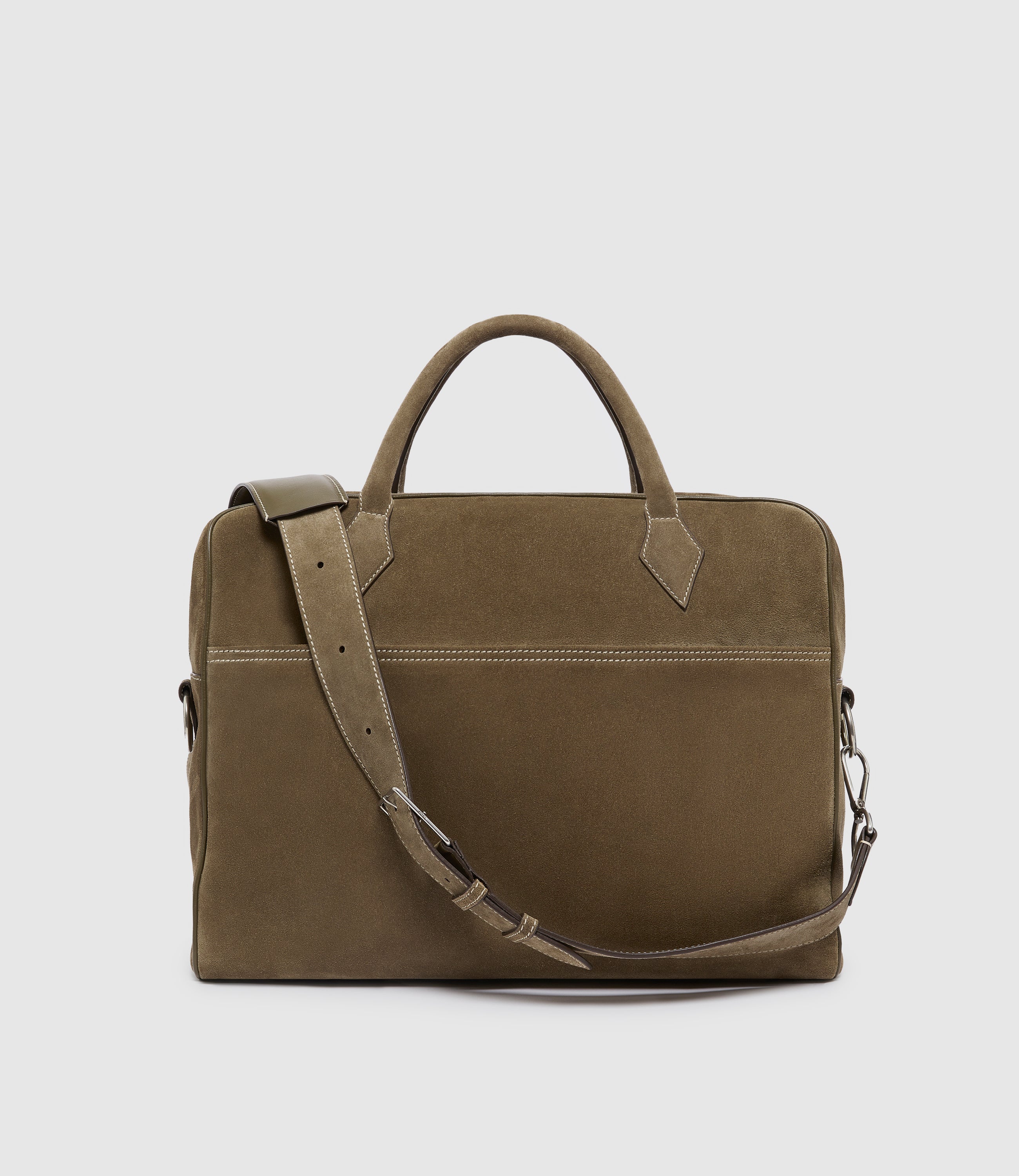 Closer All Day Briefcase Suede Khaki Metier