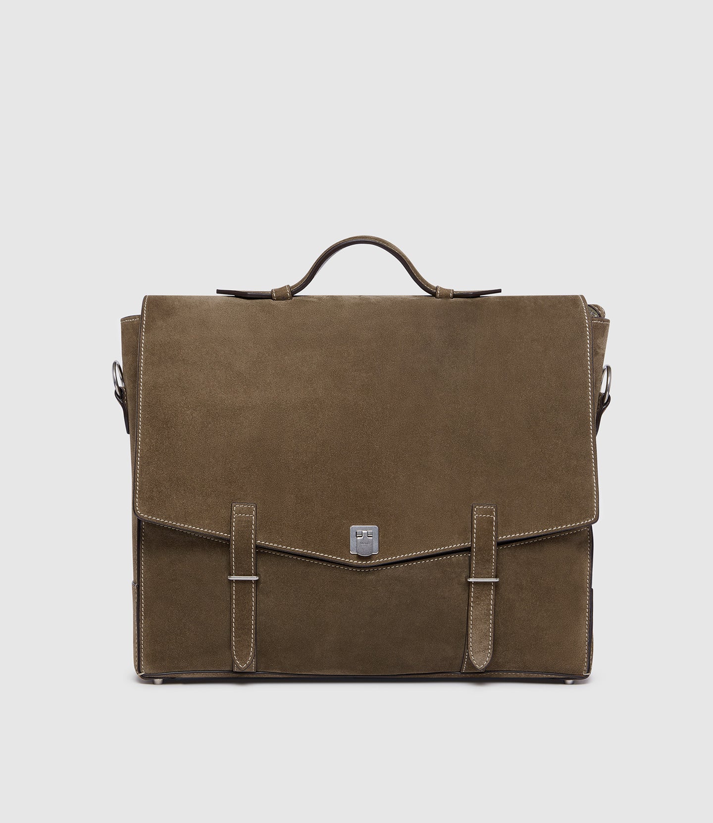 Rider Briefcase Suede Khaki