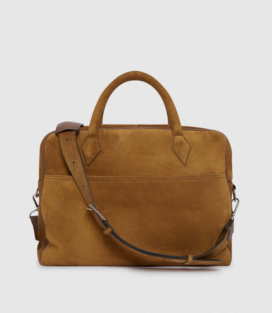 Suede briefcase cheap