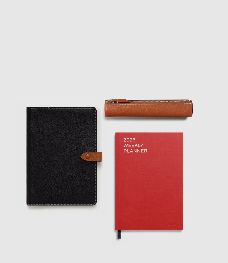 The New Year Tackler Set Black with Cognac