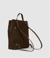 Edge Backpack Nubuck Chocolate with Silver Hardware
