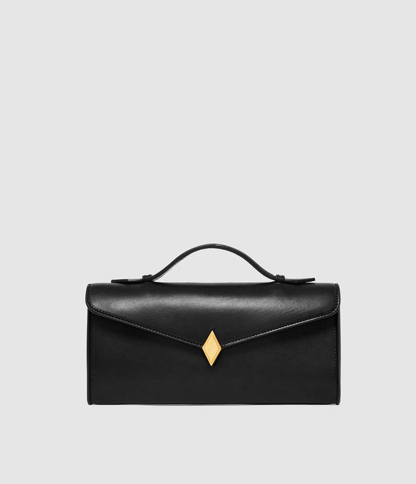 Edge Clutch Buttery Nappa Black