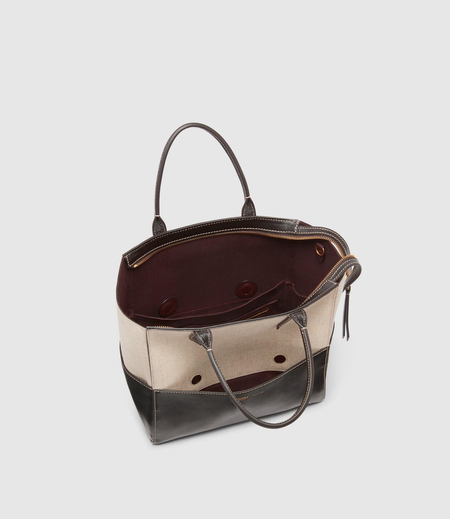 Incognito Crossbody Cabas Natural Linen with Cacao