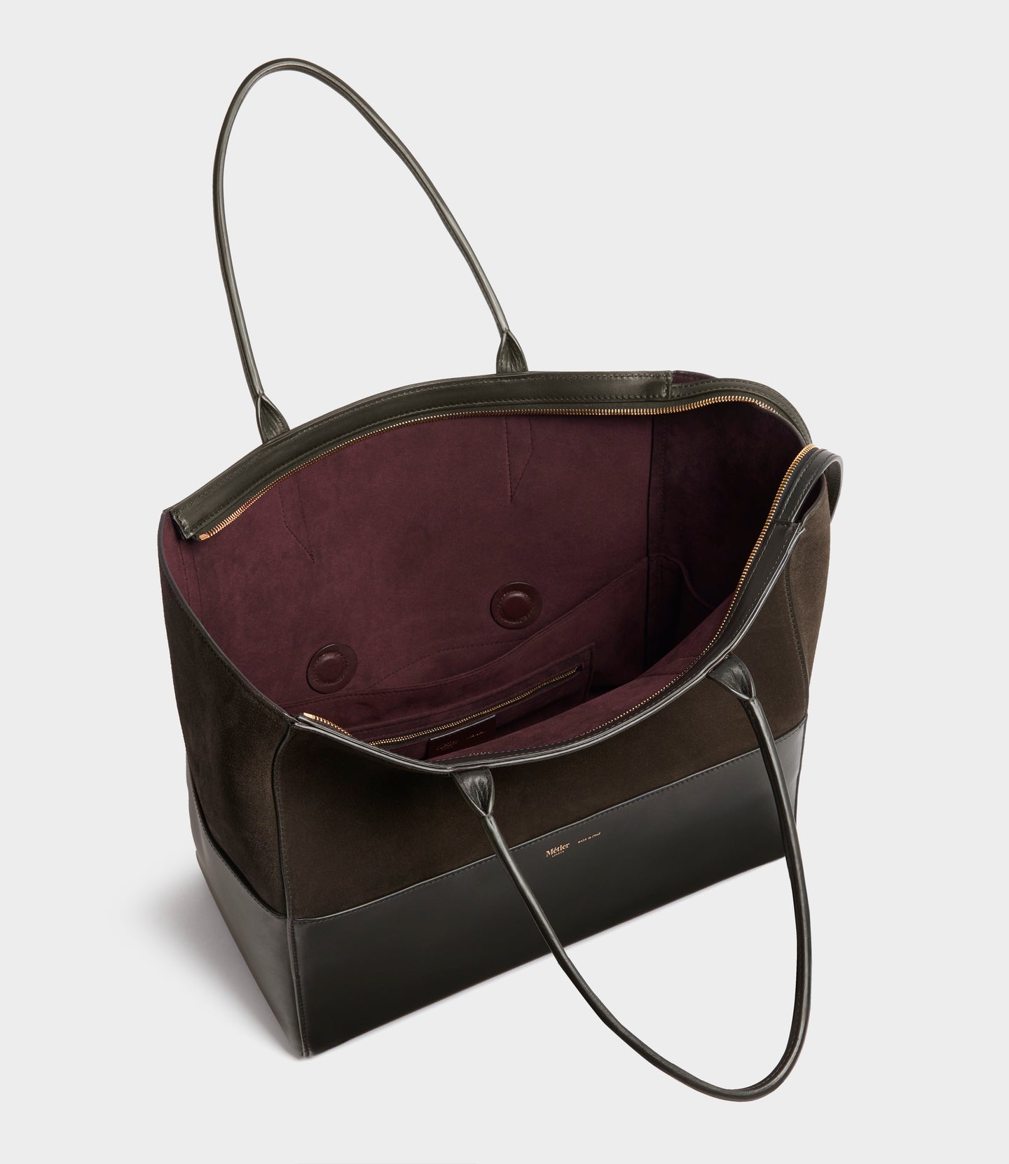 Incognito 42 Suede Chocolate and Smooth Calfskin Black