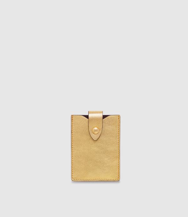 ISSIMO | Métier Small Wallet Metallic Calfskin Gold