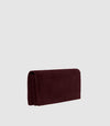 Small Jewellery Travel Case Buttery Suede Amarone
