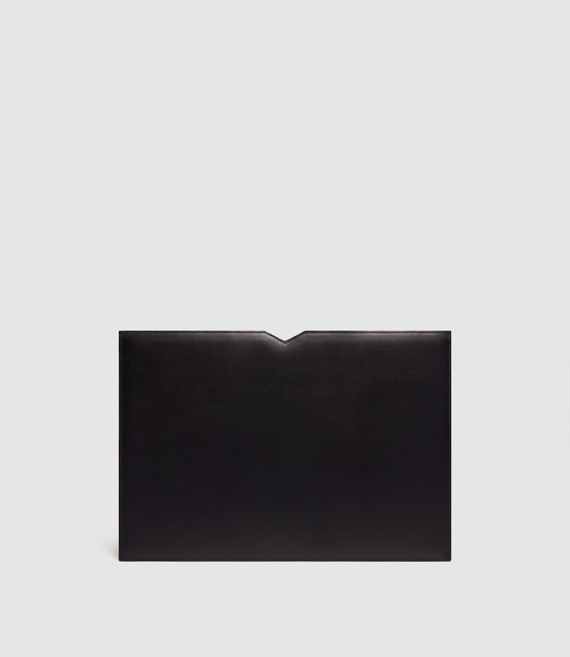 Laptop Sleeve 16 Inch Silky Calfskin Black