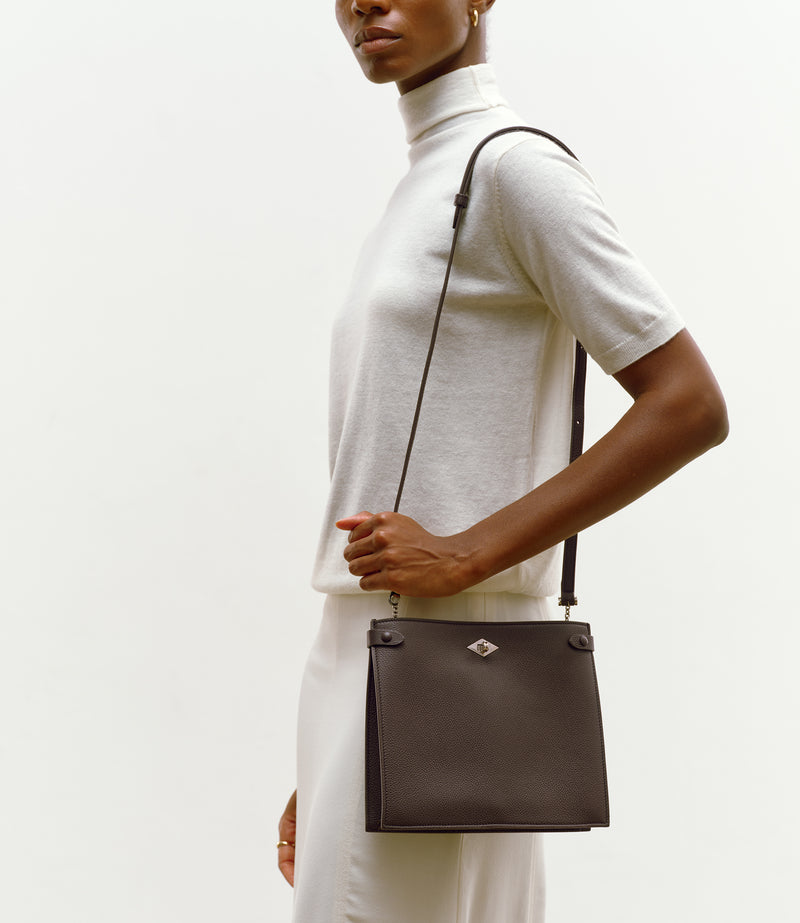 Stowaway Crossbody Soft Grain Leather Café