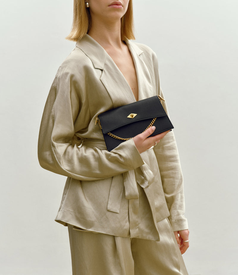 Roma Mini Silk Satin Black