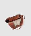 Market Small Natural Linen With Buffalo Cognac