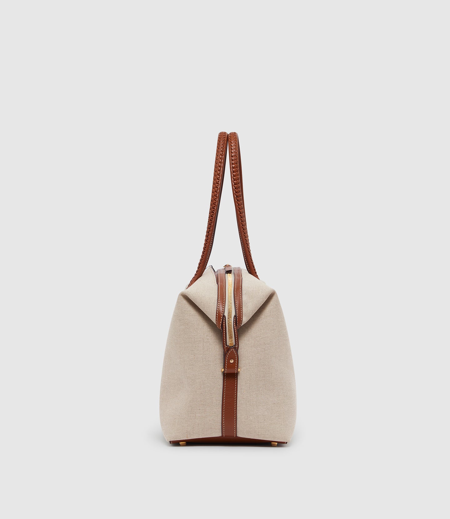 Vérité All Day Bag Natural Linen with Cognac