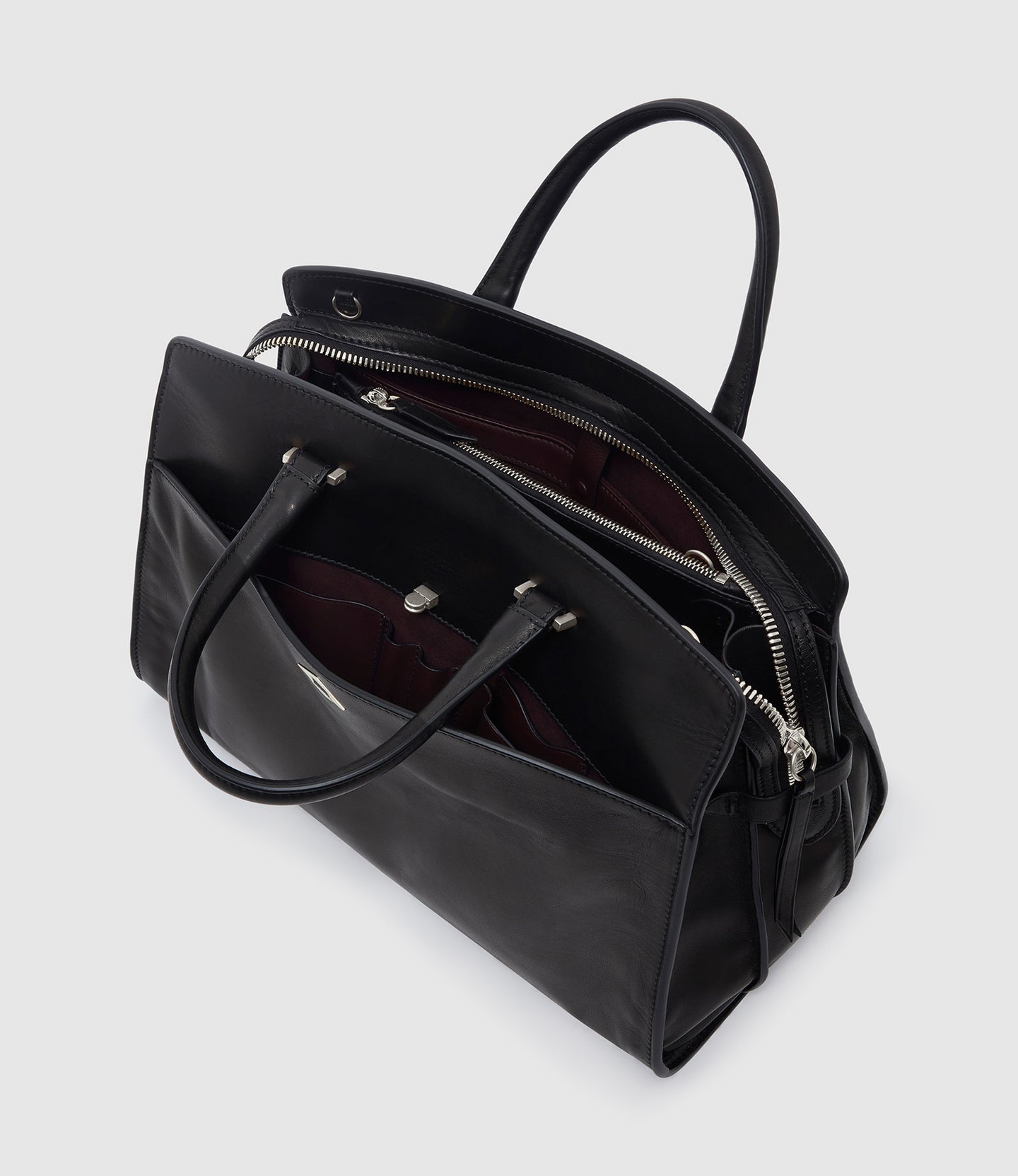 Private Eye Buttery Nappa Black with Silver Hardware