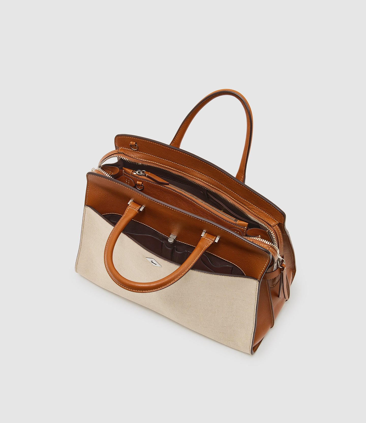 Private Eye Natural Linen and Buffalo Cognac