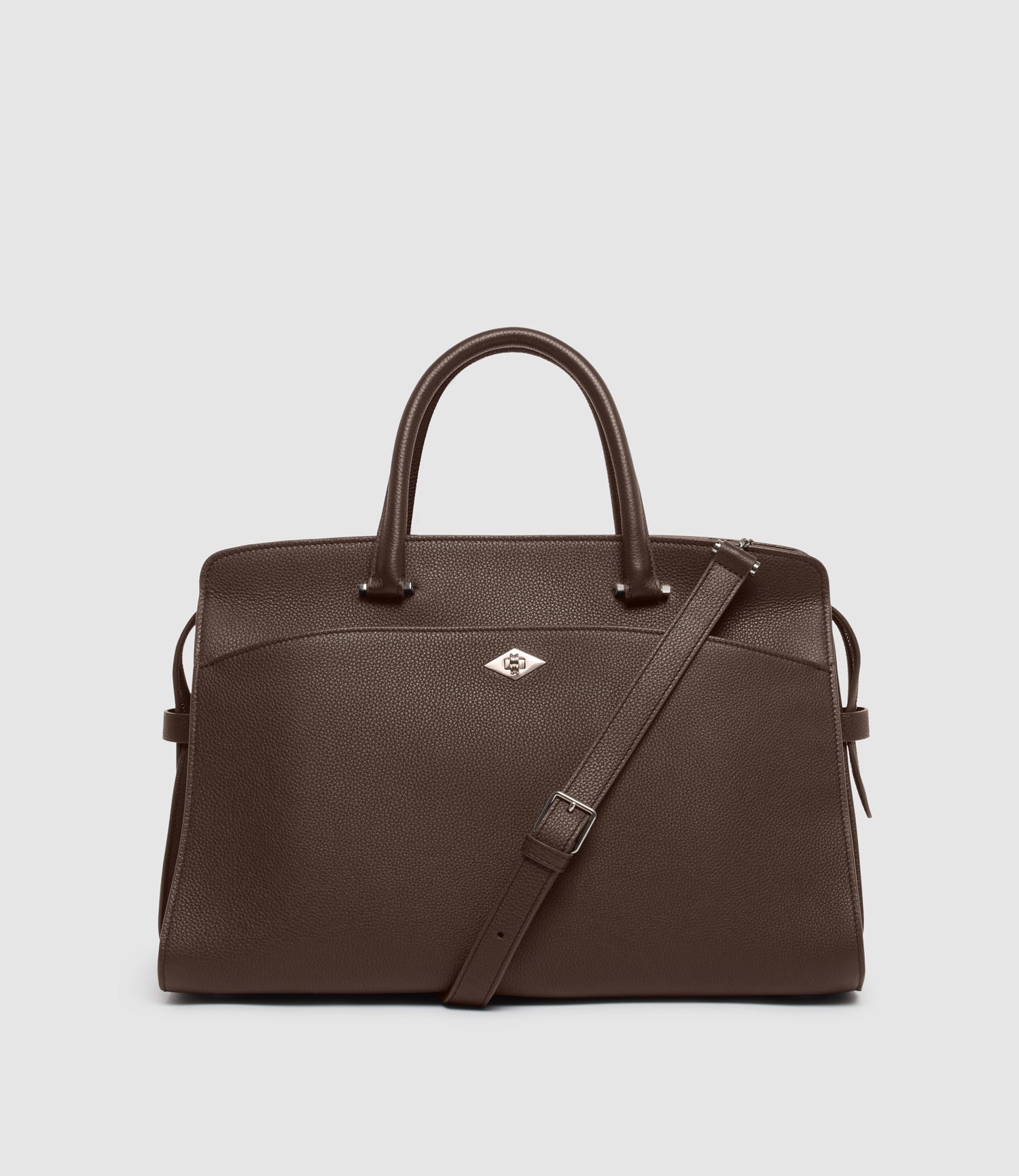 Metier - Women's Vérité City Handbag - Brown Grained Leather – Métier