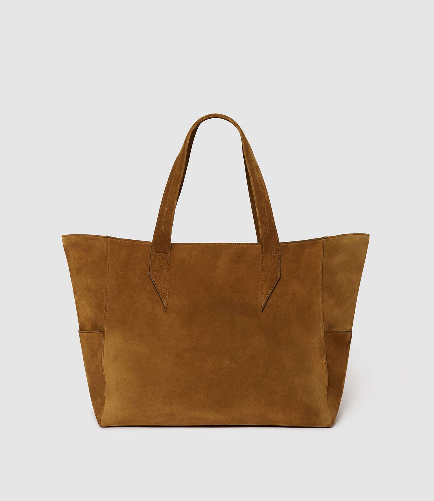 Men's Passerby East-West Tote Bag Suede Marrakech Light Brown | Métier