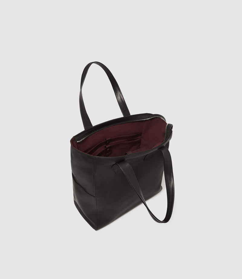 Passerby North-South Supple Calfskin Black