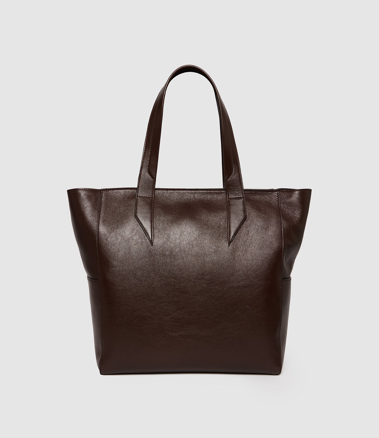 Men's Passerby North-South Tote Bag Elvis Leather Walnut Brown