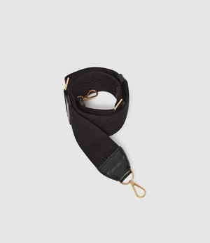Webbing Strap Black With Gold Hardware