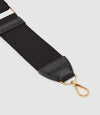 Webbing Strap Black With Gold Hardware